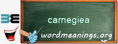 WordMeaning blackboard for carnegiea